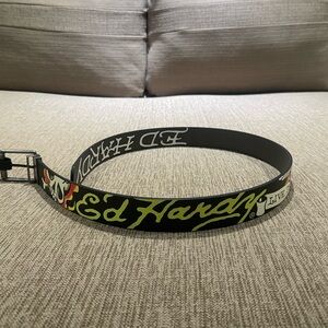 Ed Hardy “Live To Ride” Speed Kills Reversible Belt